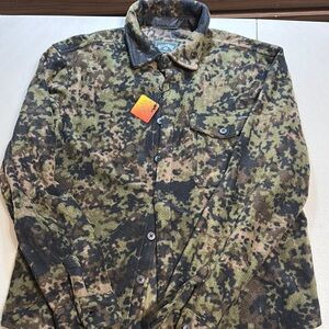 Billabong Green and Brown Lightweight Shirt Jacket